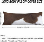 Decorative Home Body Pillow Covers Brown Cowhide, Body Pillow Cushion Cases Cow - Image 6