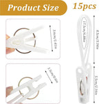 15 Pack Laundry Hooks with Rope, Windproof Drying Rack Accessories - Image 2
