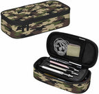 Camouflage Pencil Holder Bag Brown Green Abstract Modern Pattern Pencil Case - Image 7
