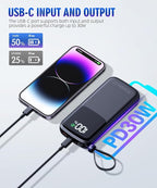 LOVELEDI Portable-Charger-Power-Bank - 15000mAh Power Bank Supports PD 30W Fast - Image 3