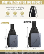 Pritent Crossbody Bags for Women Men Trendy Sling Bag Backpack Casual Chest Bag - Image 2