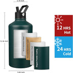 Insulated Water Bottle 128oz, Triple Wall Vacuum Stainless Steel, Leak Proof & - Image 2