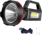 Rechargeable Spotlight Flashlight, High Lumens Handheld Spotlight, LED by SUNPRO