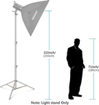 NEEWER 102"/2.6m Stainless Steel Light Stand, Spring Cushioned Heavy Duty - Image 3