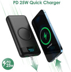 Wireless Portable Charger 30, 15W Wireless Charging USB C Power Bank, 25W PD QC - Image 2
