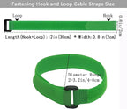 10 Pack Reusable Fastening Cable Ties and Cable Straps Green Color Adjustable - Image 2