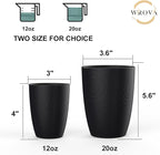 Wheat Straw Cups 6 PCS Good Alternative to Plastic Reusable Cups 12 oz - Image 3