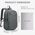 G4Free 15L Hiking Backpack Lightweight Small Travel Backpack Casual Daypack - Image 2