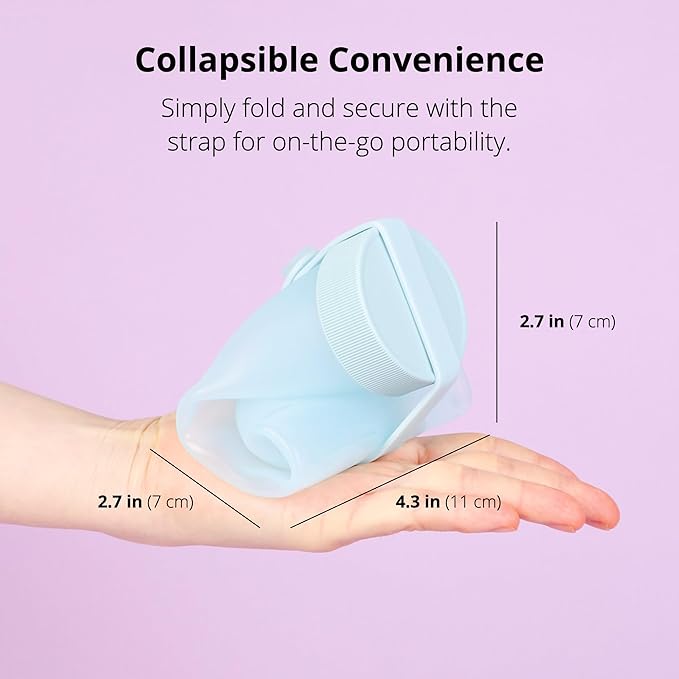 BLUE GINKGO Collapsible Water Bottle – Lightweight, Foldable Silicone Bottles - Image 3