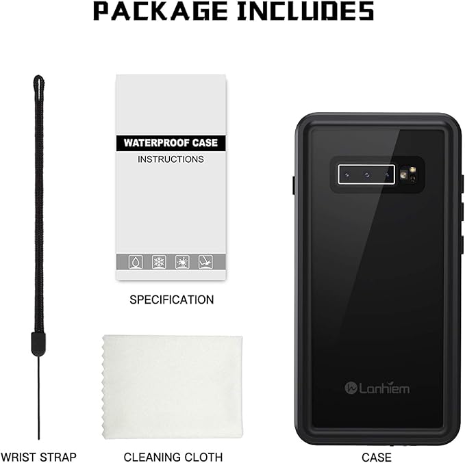 Lanhiem for Samsung Galaxy S10+ Plus Case, IP68 Waterproof Dustproof Case - Image 9