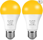 Amber Yellow LED Light Bulb, 7W Dusk to Dawn Bulbs 40W Equivalent A19 Auto by ProPOW