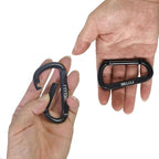 Black Steel Heavy Duty Carabiner Clip, 880 lbs 3" Carabiners D Ring Spring Snap - Image 6