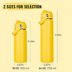 Fijinhom 24oz Insulated Stainless Steel Water Bottle, Wide Mouth Double Wall - Image 2