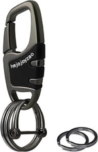 Keychain with Carabiner Clip, 4 Heavy Duty Key Rings and D Ring by Welcomehere%EF%BC%81