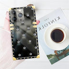 Compatible with iPhone 14 Pro Case, Shiny Black Sofa Crystal Luxury Golden - Image 7