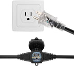 50FT Outdoor Extension Cord, 12 Gauge SJTW 5-15R Cable Male Plug to Female - Image 2