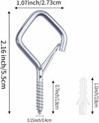 30 Pcs Silver Eye Hooks Screw Heavy Duty, Ceiling Hooks - Image 2