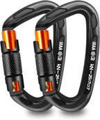 UIAA Certified Professional Heavy Duty Large Locking Carabiner Clips Climbing by AINIKEY
