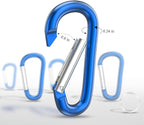 Carabiner Keychain Clip -3" Aluminum Carabiner D Ring, Caribeener Clips - Image 3