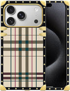 for iPhone 17 Pro Case Luxury Golden Decoration by Unknown
