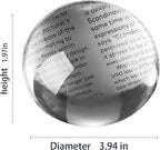 6X Crystal Dome Magnifier Paperweight, 4 Inch Large Dome Reading Magnifying - Image 3