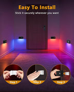 WILLED Rechargeable Motion Sensor Night Light, Stair Lights Indoor RGB & Warm - Image 7
