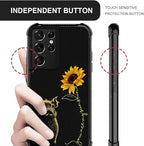 for Samsung Galaxy S21 Ultra Case, Pig Sunflower Yellow Sunshine Pattern - Image 5