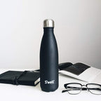 S’well Stainless Steel 17oz Water Bottle, Onyx Black, Triple-Layer Vacuum - Image 2