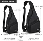 AMJ Crossbody Sling Bag Men Women, Casual Shoulder Backpack, Chest Daypack - Image 2