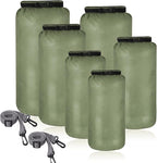 Shappy 6 Pcs Waterproof Dry Bag Set Ultralight Stuff Sack 20/15/10/8/5/3L by Shappy