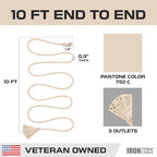 Iron Forge Cable Weatherproof 10 Ft Outdoor Extension Cord - Image 7