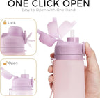 TakeToday Collapsible Water Bottles 21oz, Foldable Platinum Silicone Travel - Image 8