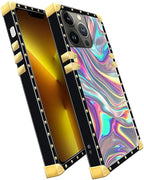 Compatible with iPhone 13 Pro Case, Holographic Abstract Iridescent Textures - Image 3