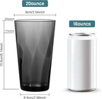 ALIMOTA Plastic Drinking Glasses, 20-Ounce Reusable Cups, Stackable - Image 5