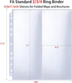 30 Pack 60 Pockets 4.5x11” Folded Map Sleeves, Ultra-Clear Brochure Organizer - Image 5
