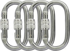 Heavy Duty Locking Climbing Carabiner Clip CE Rated 25 kN 5600 LB Rugged by BYANG
