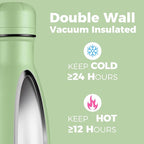 Volhoply 17oz Insulated Water Bottles MultiPack, BPA Free Water Bottle - Image 3