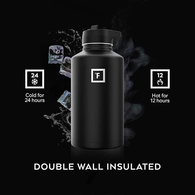 IRON °FLASK Camping & Hiking Hydration Flask - 64 oz Fire Red - Image 4