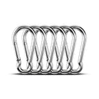 Large Carabiner Clip Hooks, 304 Stainless Steel Spring Snap Hook Fits Camping by KINLINK