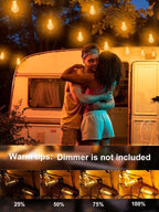 DAMAING Outdoor String Lights 100FT Patio String Lights Waterproof - Image 6