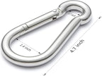 sprookber 316 Stainless Steel Carabiner Clip, Marine Grade Heavy Duty Spring - Image 2