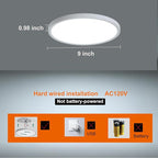 9 Inch Motion Sensor Light Indoor, Flush Mount Light Fixture, Motion Sensor - Image 2
