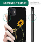 for iPhone 12/12 Pro Case, Pig Sunflower Yellow Sunshine Pattern Graphic Design - Image 4