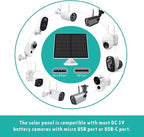 Solar Panel for Security Camera, 5W USB Solar Panel Compatible - Image 2