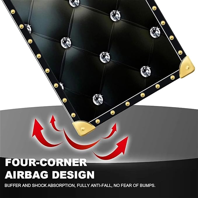 Compatible with iPhone Xs Max Case, Shiny Black Sofa Crystal Luxury Golden - Image 6