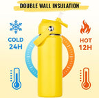 Fijinhom 18oz Insulated Stainless Steel Water Bottle, Wide Mouth Double Wall - Image 5