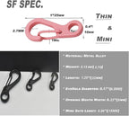 Mini Carabiner Clips with Metal Spring Wiregate Hook and Little Eye Hole - Image 2
