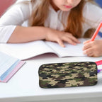 Camouflage Pencil Holder Bag Brown Green Abstract Modern Pattern Pencil Case - Image 5
