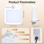 Motion Sensor Night Light Plug in, Dimmable Warm White Motion Activated LED - Image 4