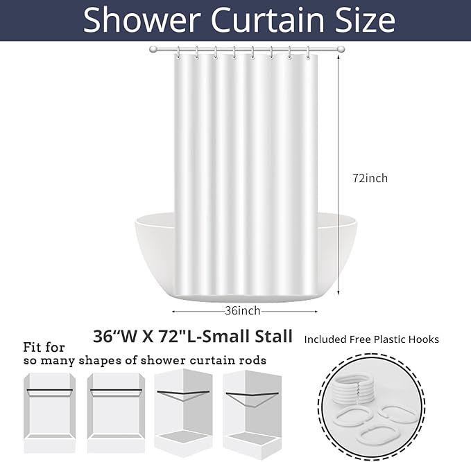 Navy Bow Shower Curtain - Image 7
